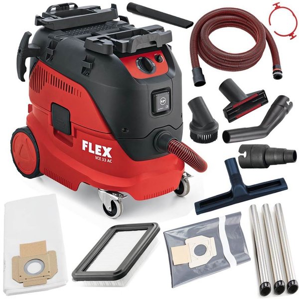 Flex VCE 33 L AC- Kit Industriesauger mit Reinigungsset + 5 Vlies-Filtersäcke #451.371