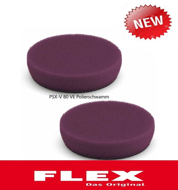 Flex Polierschwamm (2 Stk.) PS-V 80 VE2 violette  #434.442
