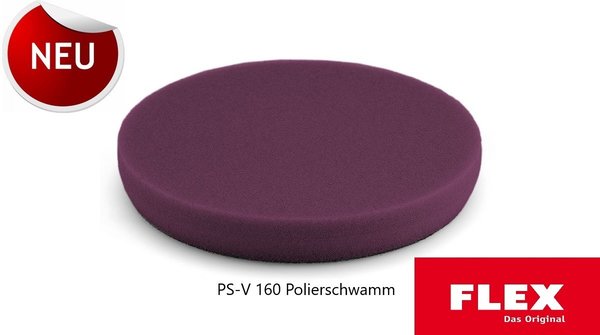 FLEX Polierschwamm PS V 160 hart Ø160mm violett #434469